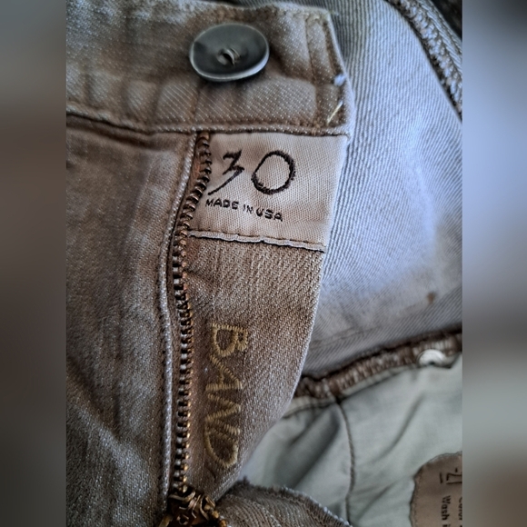 GOLDSIGN made USA tan denim jeans pants slim fit skinny rare denim mens 30/34 - Picture 8 of 9